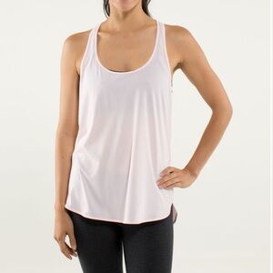 Light pink Sheer 105 F Singlet LULULEMON Flowy Tank Top Size 6